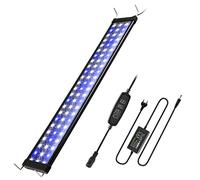 EINFEBEN Éclairage d'aquarium LED, lumière bleue blanche 20W éclairage universel pour aquarium avec support réglable pour aquariums d'eau douce de 72.5-90cm