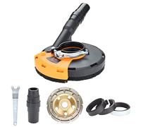 EINFEBEN Kit de capot d'aspiration pour meuleuse d'angle avec couronne de brosse 115/125 mm pour meuleuse d'angle professionnelle avec capot d'aspiration universel pour béton