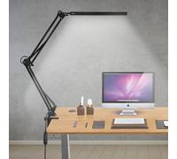 EINFEBEN Lampe de bureau LED Lampe d'architecte avec bras pivotant , protection des yeux, convient pour le bureau, les études et la lecture Lampe de table à intensité variable