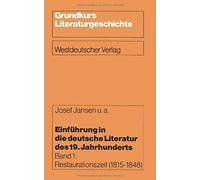 Einführung In Die Deutsche Literatur Des 19. Jahrhunderts