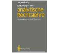 Einführung In Eine Analytische Rechtslehre