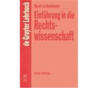 Einfuhrung in Die Rechtswissenschaft Manfred Rehbinder (Auteur)