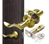 -Eingangstürschloss - Modernes Wellenstil Türschloss Mit Ergonomischem Griff, Strapazierfähiges Sicherheitsdesign Aus Metall | Geeignet Für Innenräume Außenbereiche Wohnung Haus Büro Eingangstüre