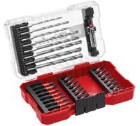 Einhell Assortiment de forets et d'embouts 108753 – 33 pièces Pierre/Béton/Brique 3–10 mm