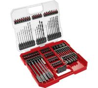 Einhell 108798 95 pièces Assortiment de forets et d'embouts métal, Pierre, Béton, bois, Brique