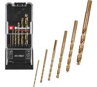 Einhell 249006 HSS-Co Jeu de forets pour le métal 2 mm, 3 mm, 4 mm, 5 mm, 6 mm, 8 mm 1 set