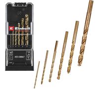 Einhell 249006 HSS-Co Jeu de forets pour le métal 2 mm, 3 mm, 4 mm, 5 mm, 6 mm, 8 mm 1 set