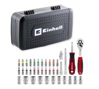 Einhell 38 pièces jeu d’embouts et de douilles tournevis