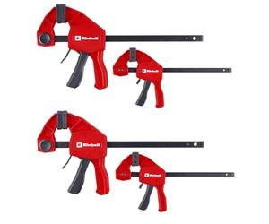 Einhell 4 pièces jeu de serre-joints à une main, 100/150 mm