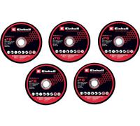 Original Einhell Kit de 5 disques de coupe 76 mm (accessoires pour meuleuses d’angle, Ø 76 mm, alésage 10 mm, pour toutes les meuleuses d’angle compatibles, 5 disques de coupe fins inclus)