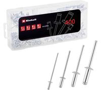 Einhell Boîte universelle 400 rivets aveugles (4 tailles assorties, aluminium/acier, résistants à la corrosion, pour pinces à riveter, boîte de rangement)