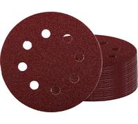 Einhell 492130 Papier abrasif pour ponceuse excentrique Grain 120 (Ø x H) 125 mm x 13 cm 50 pc(s)