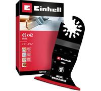 Original Einhell lame de scie plongeante en bi-métal pour métal et bois (largeur 65 mm, profondeur 42 mm, finition PTFE, bord courbé, changement rapide)