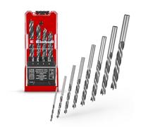 Einhell 8 pièces jeu de mèches à bois hélicoïdales