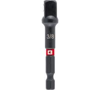 Original Einhell Adaptateur pour clé à douille Impact (acier CrV, admission 3/8", longueur 65 mm, phosphaté au manganèse, résistant aux chocs, zone de torsion)