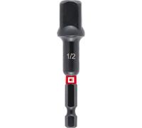 Einhell adaptateur pour douilles à impact | Acier CrV | entraînement 1/2" | longueur de 72 mm | phosphaté au manganèse | résistant aux chocs | zone de torsion