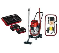 Einhell Aspirateur eau et poussière sans fil TE-VC 36/30 Li S-Solo - Power X-Change (36V, Cuve 30L, 2 vitesses (ECO/BOOST), Raccord pour soufflerie) avec Twincharger et 2 Batteries 4,0Ah