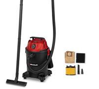 Einhell Aspirateur eaux et poussières TC-VC 2555 A (850 W, Puissance d’Aspiration 180 mbar, Prise de Courant asservie, cuve 25 L, poignée, avec Buses, filtres et Sac collecteur de poussière)