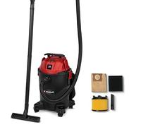 Einhell Aspirateur eaux et poussières TC-VC 2555 (850 W, capacité d’Aspiration de 180 mbar, cuve de 25 l, 4 roulettes, poignée, avec Accessoires, filtres et Sac collecteur de poussière)