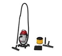 Einhell Aspirateur eaux et poussières TC-VC 3055 S (950 W, capacité d’Aspiration de 190 mbar, cuve en INOX de 30 l, roulettes, Supports d’Accessoires, avec Divers filtres et Buses)
