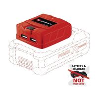 Einhell Bloc d'alimentation USB sans fil TE-CP 18 Li USB - PXC (18V, 2 Ports USB) Livré sans Batterie ni Chargeur