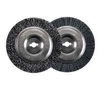 Einhell Brosse de rechange en acier et nylon (accessoires de nettoyage pour joints, kit de brosses de rechange pour nettoyeur de joints électriques Einhell ; 1 brosse en acier, 1 brosse en nylon).
