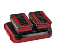 Einhell Chargeur Double Power X-Twincharger 4A PXC (18V, Charge simultanée de 2 Batteries 18 V)