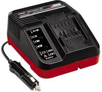 Einhell Chargeur Power X-Car Charger 3 A Power X-Change (18 V, connecteur 12 V, contrôle Permanent des Batteries et Gestion de Charge Intelligente, indicateur d’état LED à 7 Niveaux)