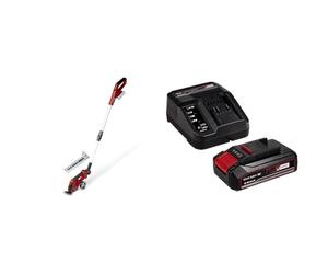Einhell Cisaille à Gazon Taille-buissons sans Fil GE-CG 18/100 Li T-Solo Power X-Change (18 V, Changement d’Accessoire sans Outil, Vendue avec rallonge télescopique) avec Chargeur et Batterie 2,5Ah