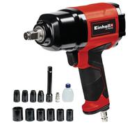Einhell Boulonneuse pneumatique TC-PW 610 (couple max. 610 Nm, rotation gauche/droite, 10 douilles, flacon d'huile (vide), raccord, rallonge de 125 mm)