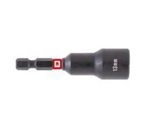 Einhell Clé à douille hexagonale à impact magnétique avec tige 1/4" E 6.3, 13 mm, (chrome vanadium, zone de torsion, aimant permanent, anneau de couleur rouge)