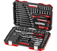 Einhell Coffret Outils 233 pcs (Cliquets, Clés Mixtes, Jeu de Embouts, Douilles, Extensions, Usage Polyvalent, Compatibilité Machines)