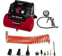 Einhell Compresseur TC-AC 190/6/8 OF Set (8 bar, réservoir à air 6 litres, moteur sans huile, avec accessoires)