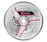 Einhell Disque diamant turbo d'origine 250 x 25,4 mm (accessoires de coupe de pierre, Ø 250 x 25,4 mm, bord diamant turbo de 6 mm, max. 7650 tr/min, pour machines à tronçonner la pierre)