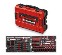 Original Einhell Mallette Outils automobile E-Case 121 pcs (professionnel automobile, douilles à choc, embouts spéciaux, douilles pour bougies d'allumage, cliquets réversibles, Système E-Case)