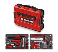 Original Einhell E-Case coffret à outils 78 pièces rénovation (rénovations, set de forets, set d’embouts, outil à joints, pinces, spatule, scie à bois, clé à molette, niveau à bulle, coffret système)