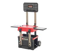Einhell E-Case Établi 85 pièces. Dimensions : env. 70 x 33,5 x 95 (H) cm. Le Premier établi transportable et évolutif pour Les Enfants. 3 hauteurs de Jeu. Contient de Nombreux Accessoires.