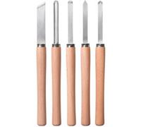 EINHELL Ciseaux à bois 49455250 – 5 pièces pour tour à bois (bédane, gouges, racloir, grain d'orge)