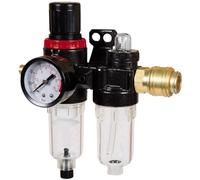 Einhell Filtre-régulateur de pression R 1/4" pour compresseur d'air avec huileur (manomètre intégré, air comprimé propre et sec, jusqu'à 10 bar)