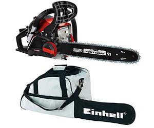 Einhell GC-PC 1435 I TC Set Tronçonneuse à essence (moteur 2 temps, refroidi par air, puissance 1,4 kW, essence 260 l, huile 210 ml, lame 350 mm, 11000 tr/min)