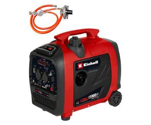 Einhell Générateur (essence/gaz) TE-IG 1900 DF (puissance continue 1 800/1 600 W, puissance crête 1 900/1 700 W, réservoir 4,2 l, onduleur, moteur 4 temps, 2 prises 230V, 2 prises USB, 1 prise 12V)
