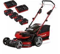 Tondeuse sans fil avec batterie 18 V - largeur de coupe 47 cm - hauteur de coupe 30 à 65 mm - bac 75 L Einhell GP-CM 36/47 S HW Li (4x4,0Ah)