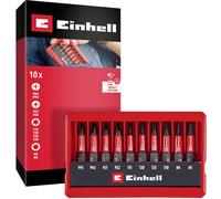 Einhell Impact Bit Taschenbox 10tlg 118653 Jeu dembouts 1/4 (6.3 mm), PH, PZ, hexagonal, TX