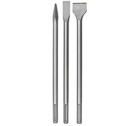 Einhell Jeu de 3 burins pour marteaux perforateurs à mandrin SDS-max (2 burins plats et 1 pointeau)