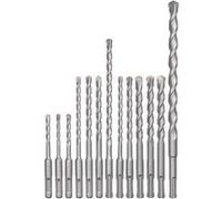 kwb SDS-Plus Jeu de forets marteau, 12 pièces pour la pierre et le béton dans un coffret en plastique