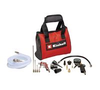 Einhell Original Kit de 15 accessoires pneumatiques + sacoche (accessoire de compresseur, avec pistolet à air, gonfleur pneumatique numérique, flexible gaine tissée 2,5 m, 8 adaptateurs, 1 sacoche)