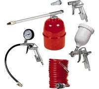 Einhell Kit de 5 accessoires pour Compresseur (Manomètre, Pistolet d'aspiration, Pistolet à peinture, Pistolet spray métal et Tuyau spirale)