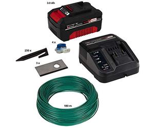 Einhell Kit d'installation 800m² pour Robot-Tondeuse FREELEXO (Jusqu'à 800m², 3 Lames, 210m câble périphérique) Livré avec Batterie 3,0Ah et Chargeur