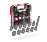 Einhell Set de 12 douilles à chocs 109283 – 10–21 mm, rallonge 125 mm, CrMo, 1/2"