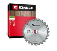 Einhell Lame de scie circulaire, bois, Ø 250 x 30 mm, 24 dents | Denture ATB | Angle positif | Dents carbure | Coupe grossière | Fentes thermiques | Pour scies sur table